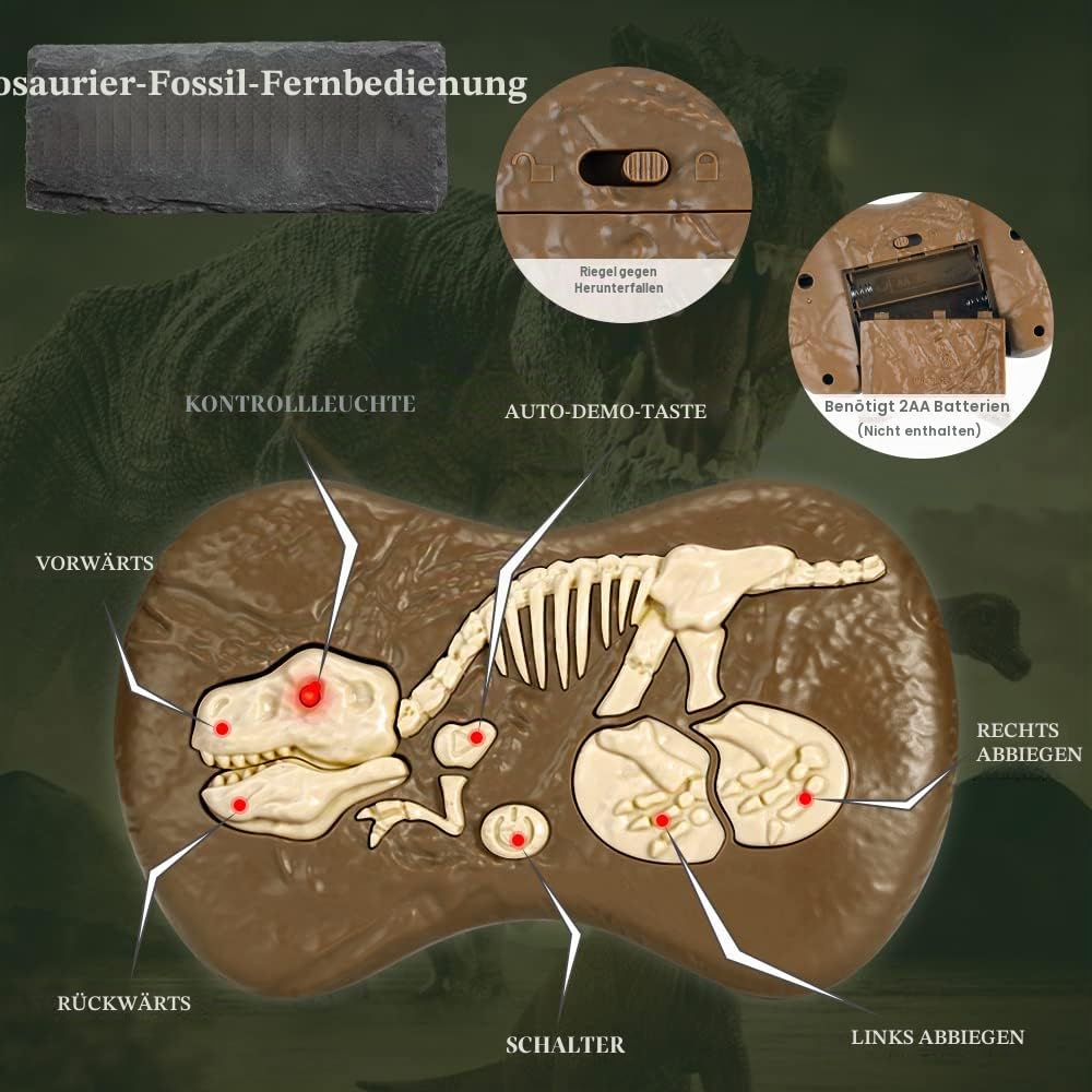 Fernbedienung Dinosaurier Spielzeug,Elektronisch Gehender Velociraptor mit LED-Beleuchtung&Realistische Simulation Geräusche,2,4 GHz Velociraptor Spielzeug,Beste RC Dinosaurier Geschenke für Kinder