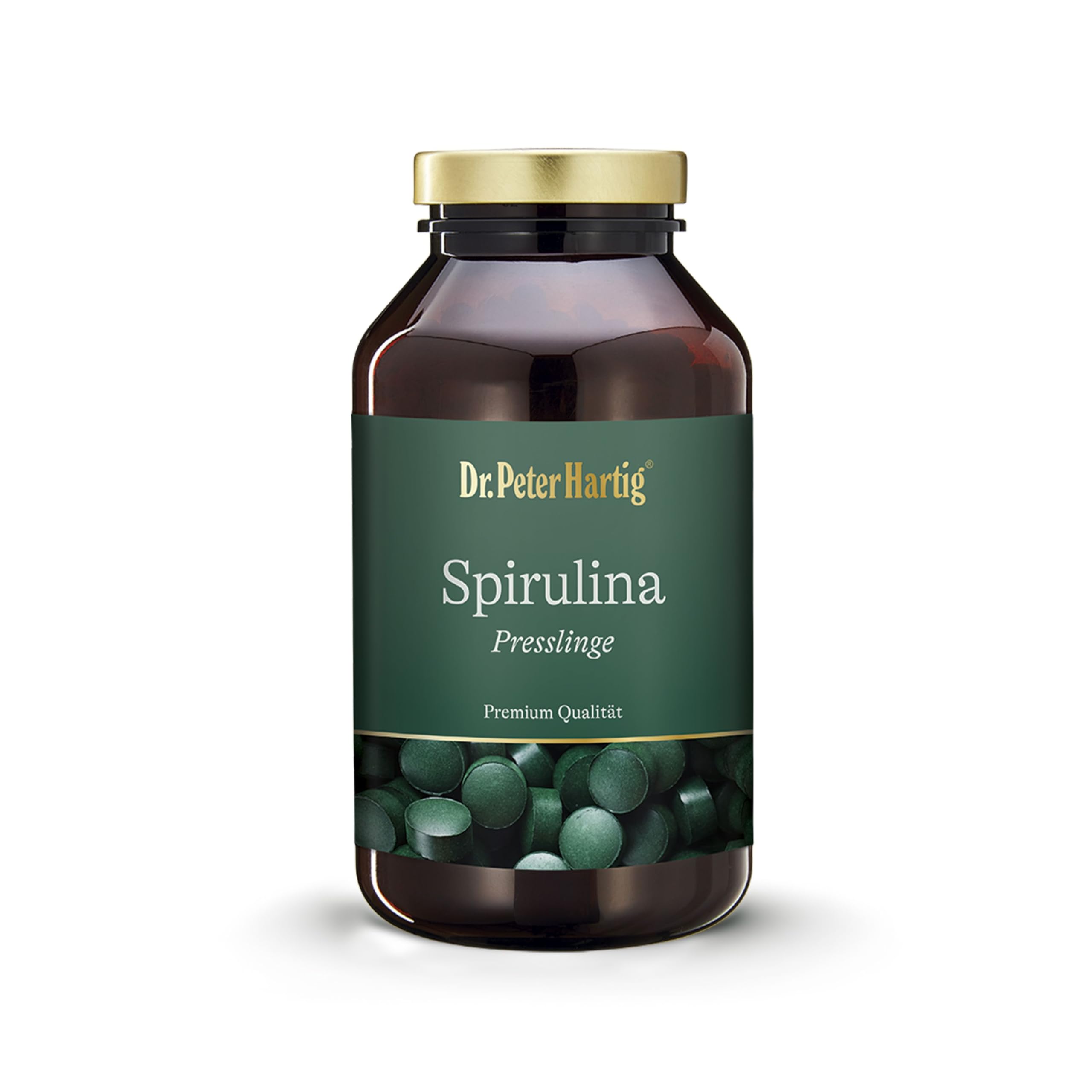 Dr. Peter Hartig Spirulina Premium 720 Presslinge Mikroalgenpulver Magnesium Calcium Kalium Phosphor Eisen Vitamine B12 C Vegan Lactose-, Gluten- und Hefefrei