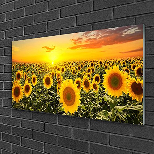 Impression sur verre acrylique tournesols floral plastique imprimés déco design - 3
