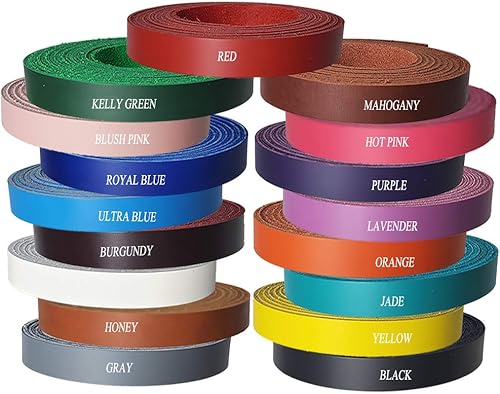 Miniatura 2 de Tiras de cuero de 1/2 pulgada Latigo - Proyectos de artesanía de cuero - Tiras de cuero de alta calidad fabricadas en Estados Unidos - Elige tu