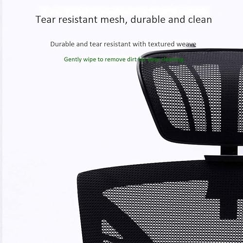 Miniatura 4 de Silla de oficina ergonómica con asiento de malla transpirable, silla de computadora con altura ajustable del asiento y respaldo reclinable (un color)