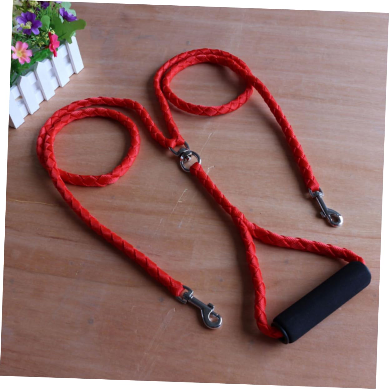 Yardwe Dual Double Dog Lead Retractable Handle Leash for Two Small to Medium Dogs Long-Lasting