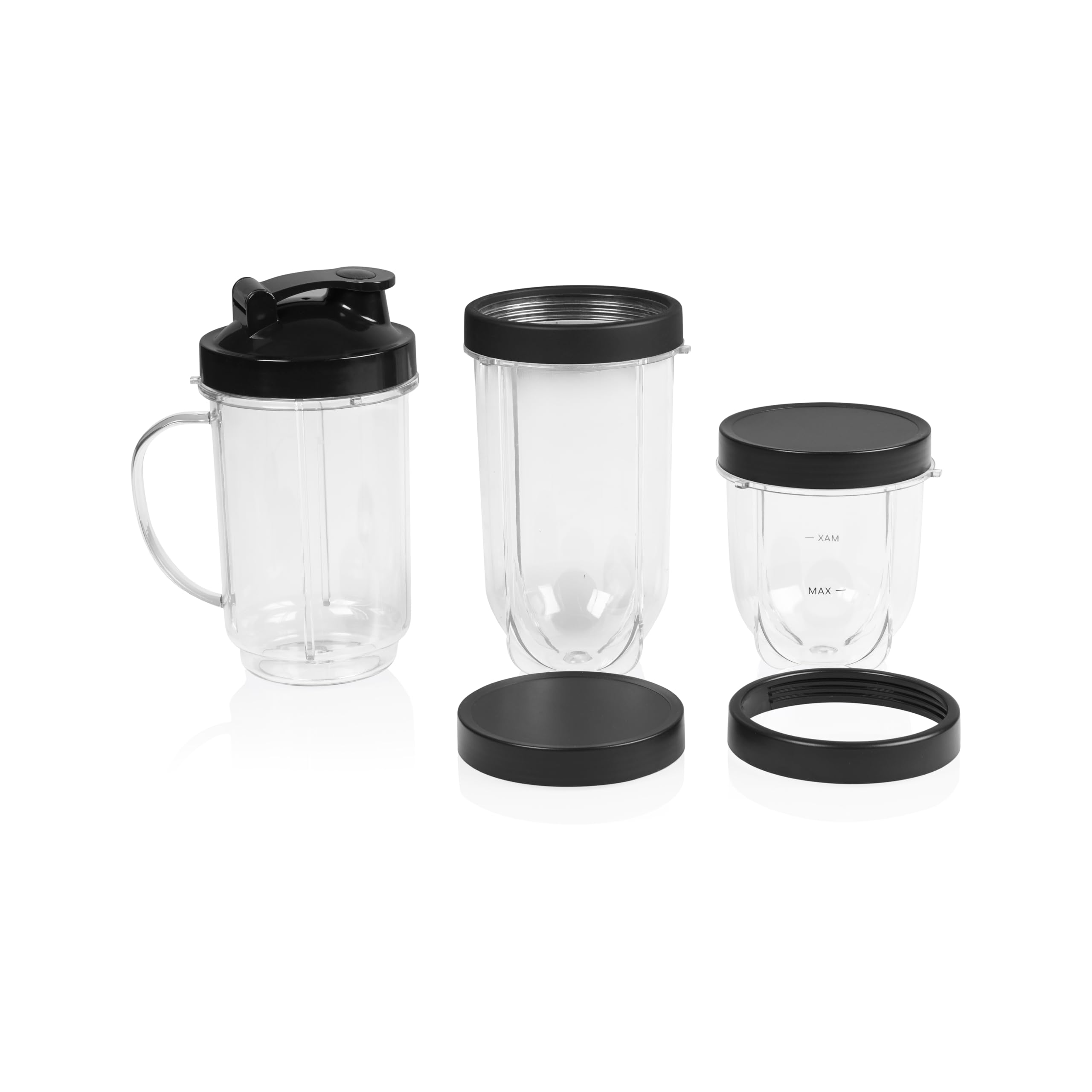 Tristar Frullatore per Smoothie, Motore da 350 W, Borraccia da 0,5 L per Asporto, 3 Bicchieri con Coperchi, Parti Lavabili in Lavastoviglie, BL-4486