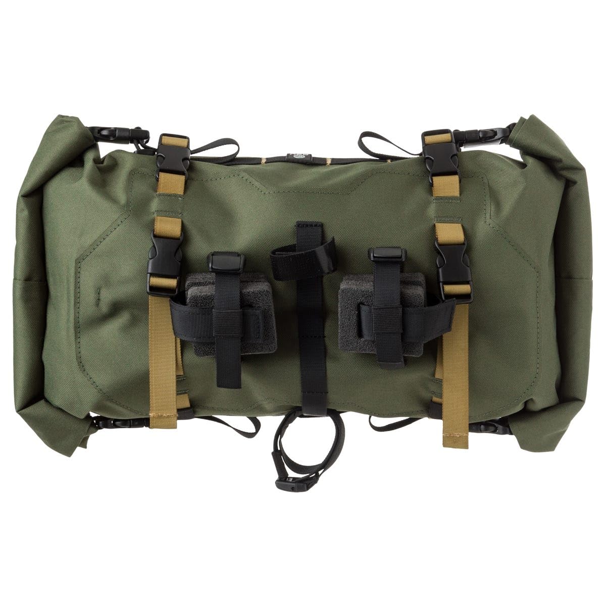 AGU Bikepacking torba na kierownicę rowerową, torba na rower 17L do mocowania do kierownicy, hydrofobowa, odblaskowa, łatwy montaż, 100% poliester z recyklingu - Army Green