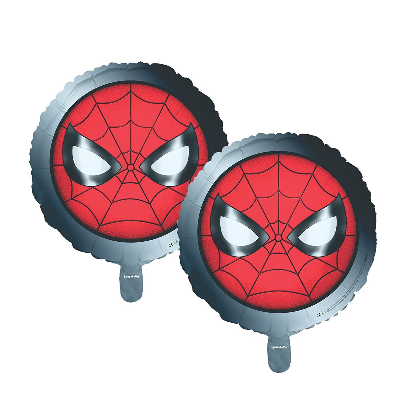 ThemeHouseParty® Marvel Spid Face Round 17" Foil Balloon (Pack of Two) Spid Theme Parties and Birthday Decorations/Super Hero/Spid Party Supplies
