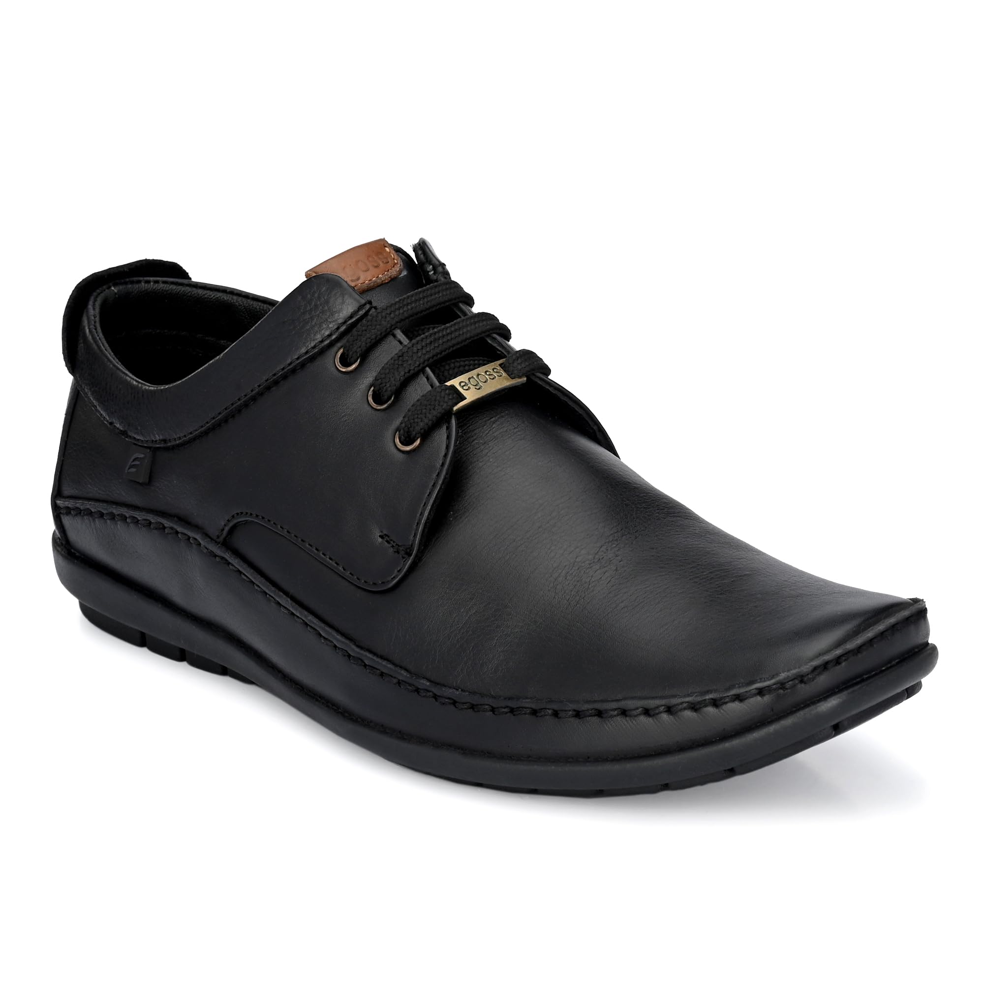 Stretch Premium Genuine Leather Derby Formal Shoes for Men-GS-247-image-4