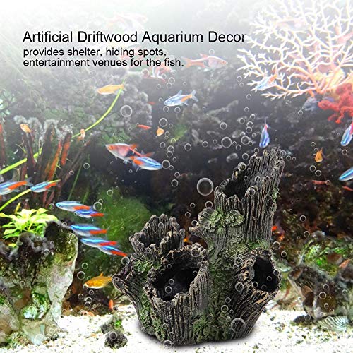 Ftvogue Acquario Driftwood, Arredo per Acquario Oggetti Artificiale Legno Tronco d'albero Radice Gamberetto Spawning Terra Cave Fish Tank Vivarium Decorazione(01) - Image 5