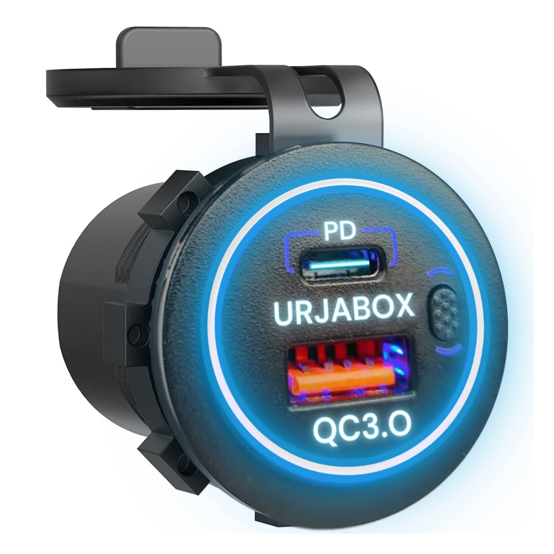 Home PV+ Urja Box Dual Qc-3.0 Usb And Type C Charging Socket Car Charger, Motorcycle Bike Mobile Phone Usb Charger Power Adapter, Black (B0D4MCFV5G) Amazon Price History, Amazon Price Tracker