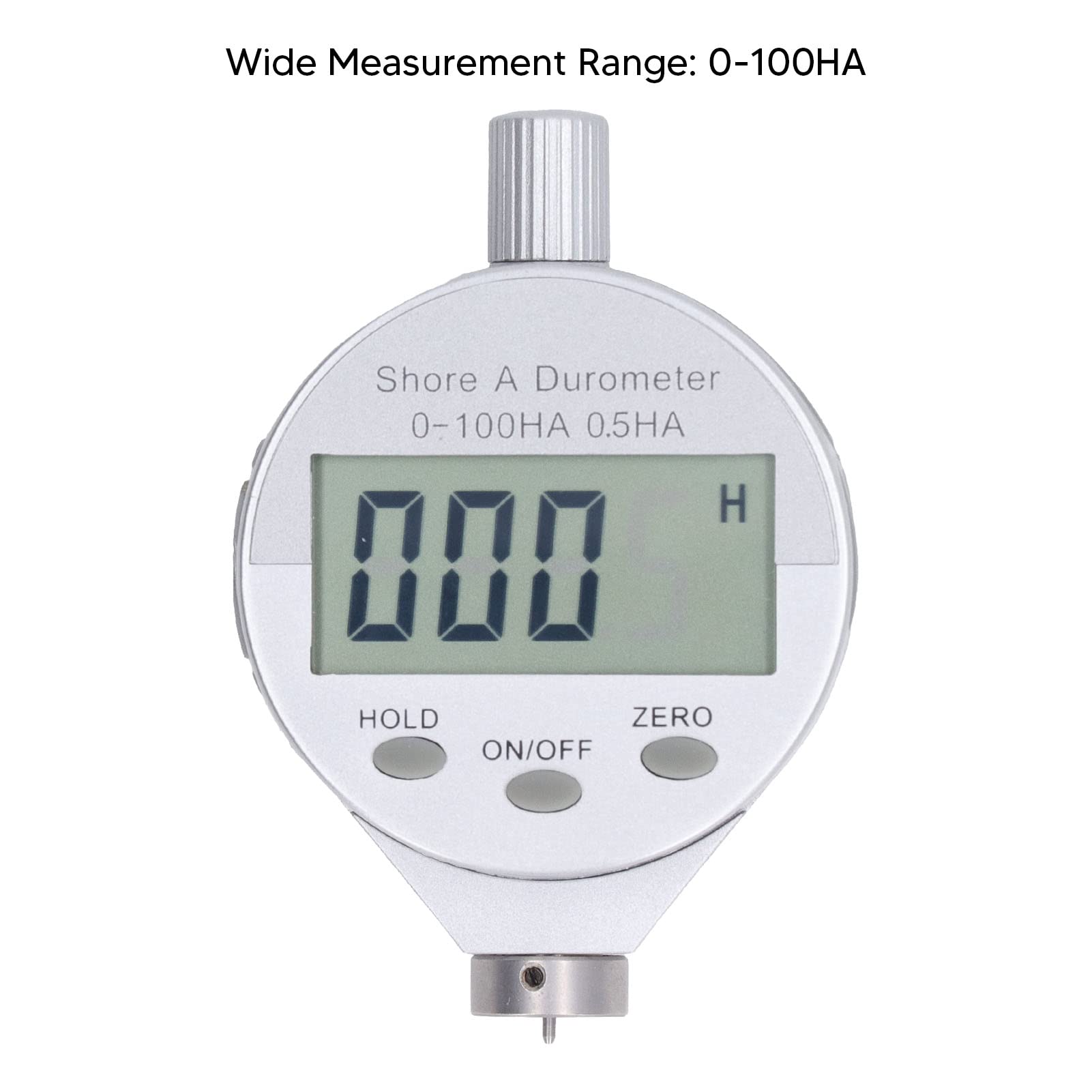 FLEXMAN Digital Hardness Tester, 0 to 100HA Shore A Hardness Meter Tester, High Resolution Aluminum Alloy Portable Hardness Gauge for Testing Rubber, Plastic, Leather