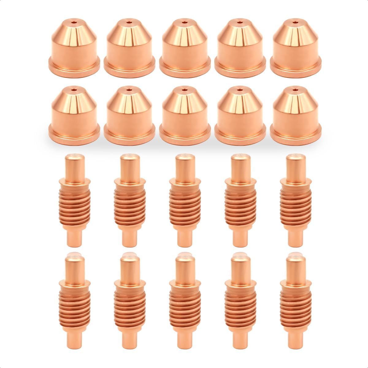 PLAXCON 10pcs BK14300-1 Electrode + 10pcs BK14300-11 Tip fit Lincoln LC125M Torch Flexcut 125 Cutter Plasma Consumables