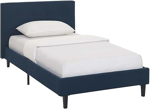 Miniatura 20 de Modway Linnea - Cama de plataforma tapizada blanca con soporte de listones de madera Blanco,Rojo atómico,Celeste,Beige,Gris,claro,Gris,verde azulado