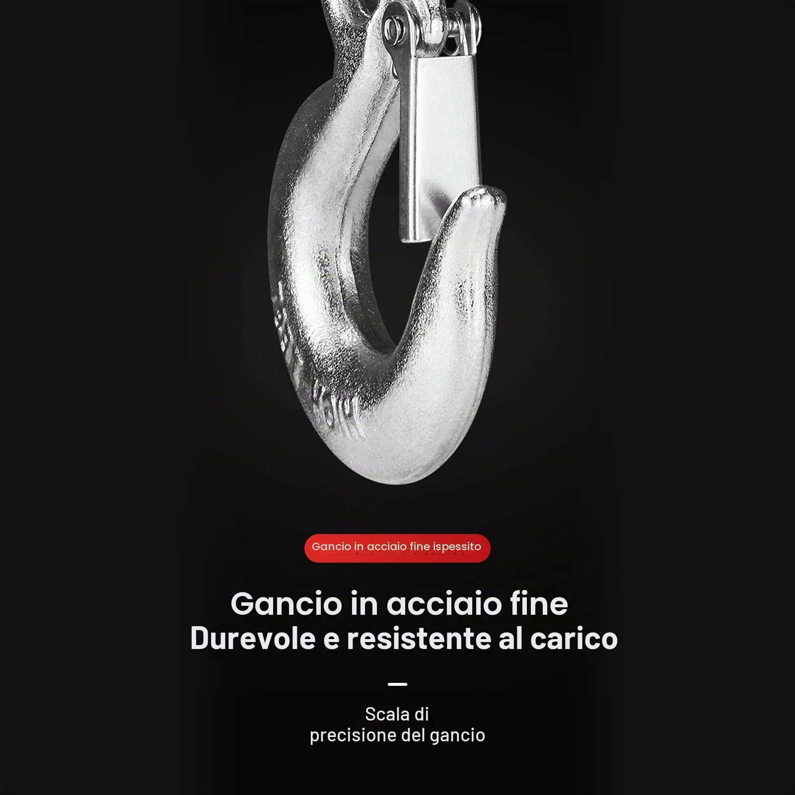 Bilancia Digitale per Gru, Bilancia Sospesa Industriale 1500 Kg 3000 Libbre, con Display a LED per Telecomando, Raggio di Controllo Remoto 20 M, per Misurare il peso(arancione)