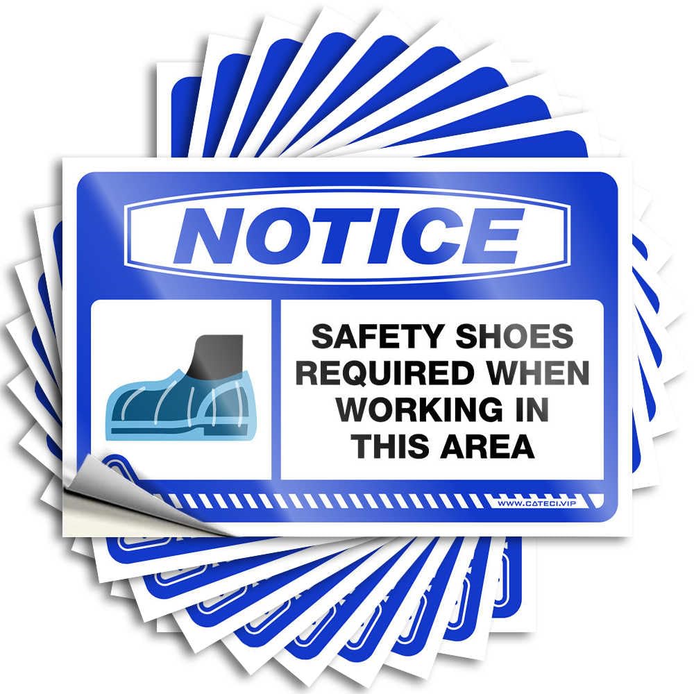 Birthday Funny Sticker Durable Bumper | Notice Safety Shoes Required When Working in This Area Motivational Self Adhesive Sticker for Darts DIY(8X12CM)