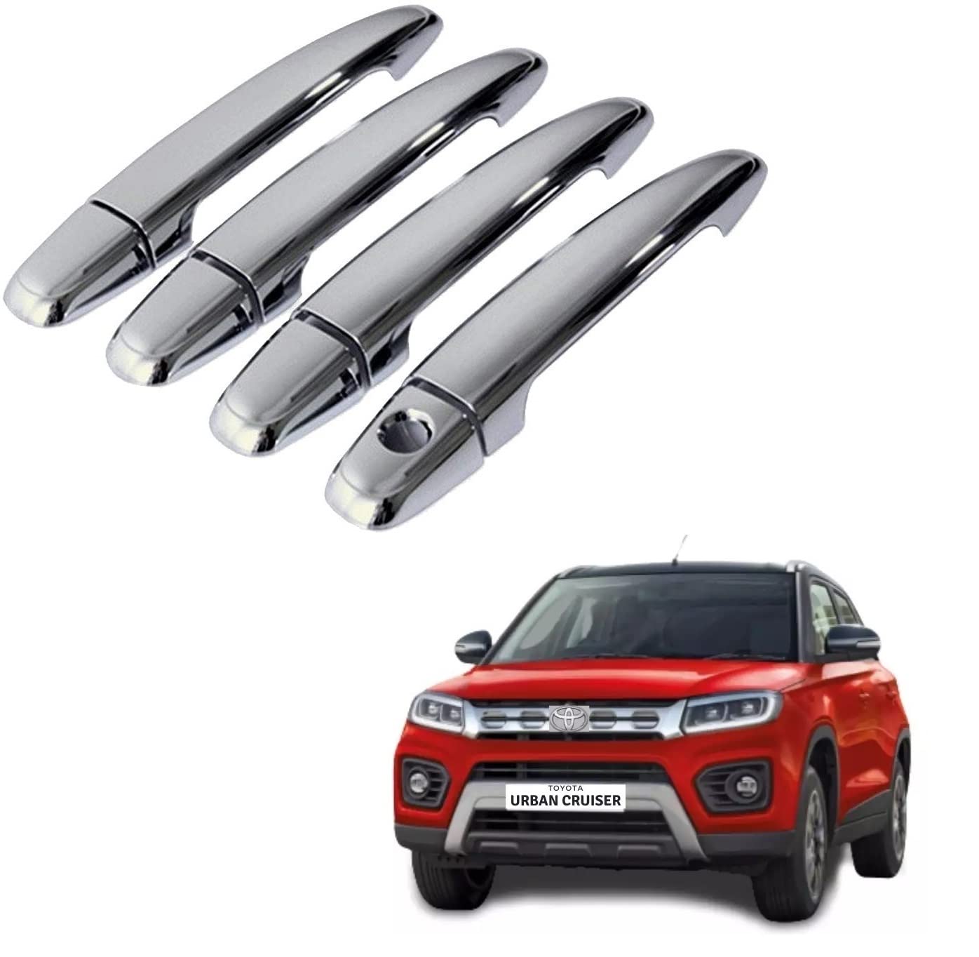 AUTOADDICT Auto Addict Car Chrome Handles Door Latch Cover for Toyota Urban Cruiser