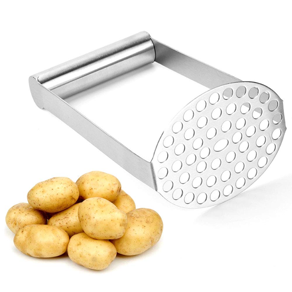 Machacador de patatas de acero inoxidable para puré de patatas, mermeladas, verduras y frutas