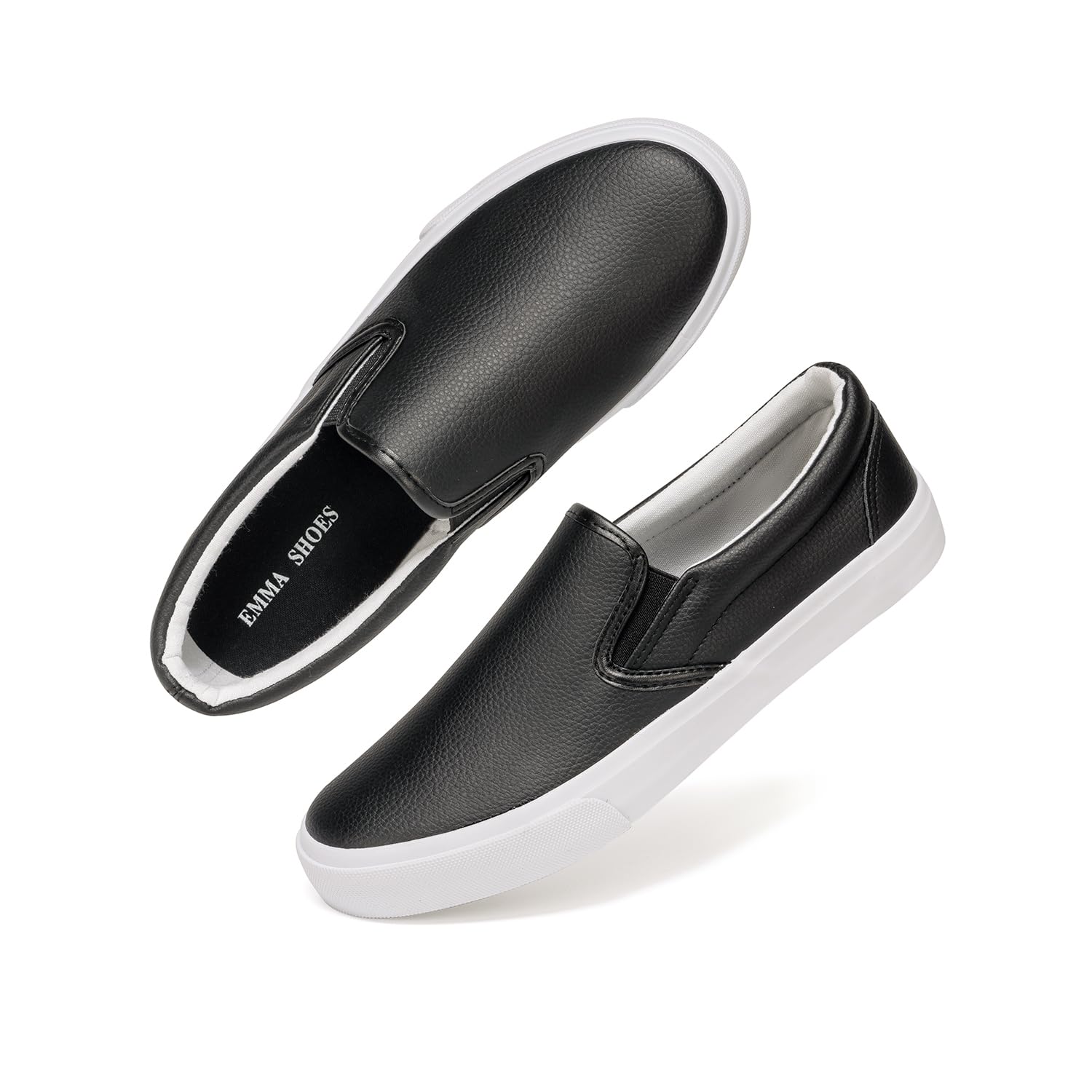 Emma Shoes Low-Top Slip Ons Women's Fashion Sneakers Casual Canvas Sneakers for Women Comfortable Flats Breathable Padded Insole Slip on Sneakers