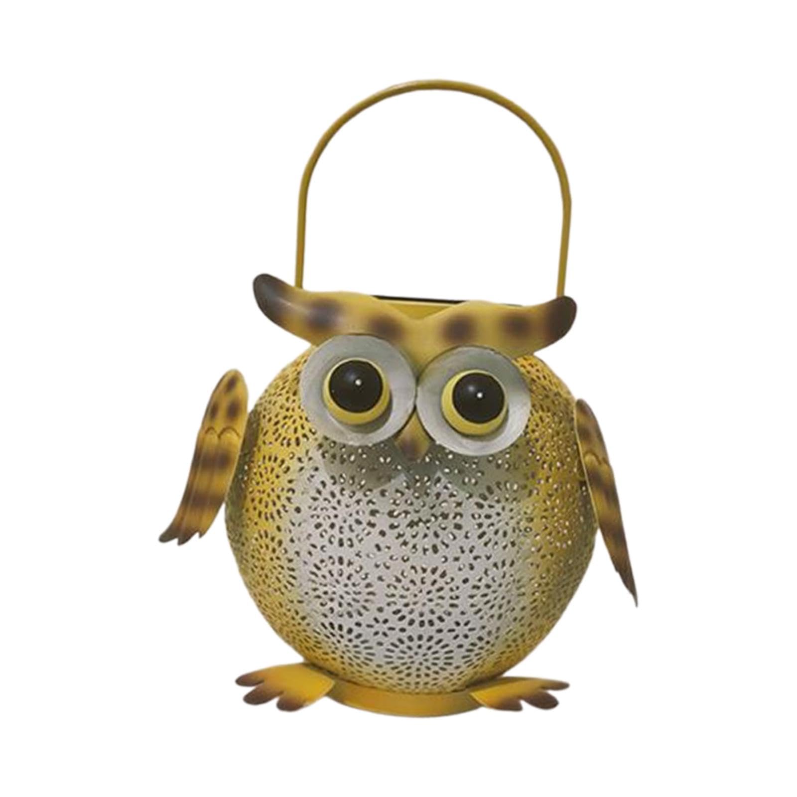 Lanterne solaire hibou étanche pour éclairer un jardin sombre sans électricité
