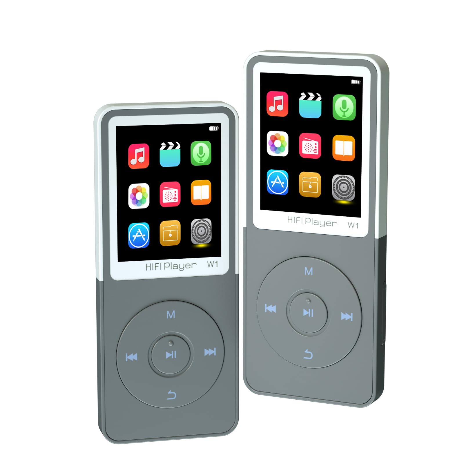 Mp3 Player with Bluetooth,Classic Portable Mp3 & Mp4 Players,HiFi Sound Music Player with SD Card Slot/Photo Viewe/Video Play/FM Radio/Recorder/E-Book for Kids,Long Battery Life White 64GB