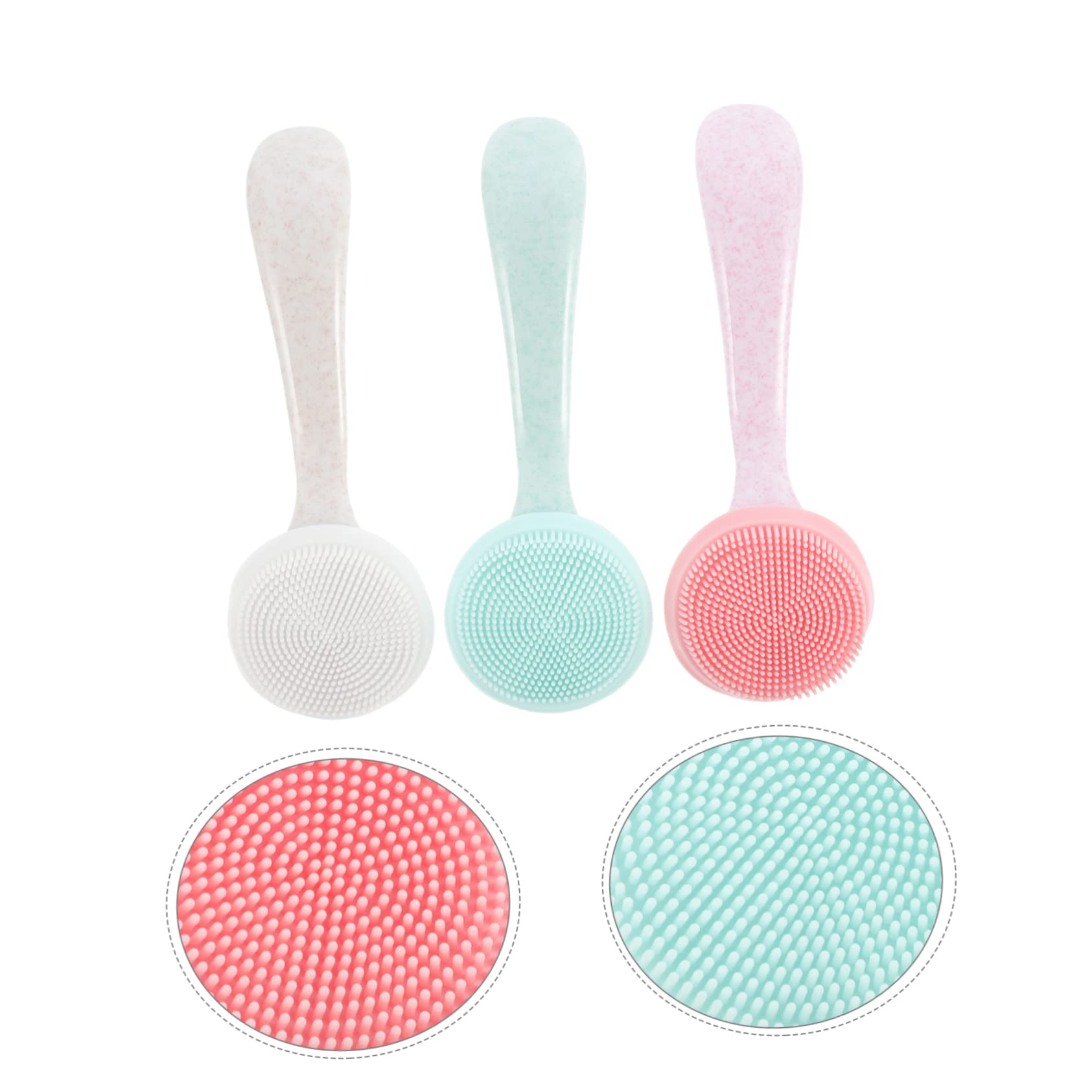 FRCOLOR 9piezas Cepillo De Limpieza Facial De Silicona De Herramienta Manual Para Limpieza Profunda y Eliminación De Impurezas Piel