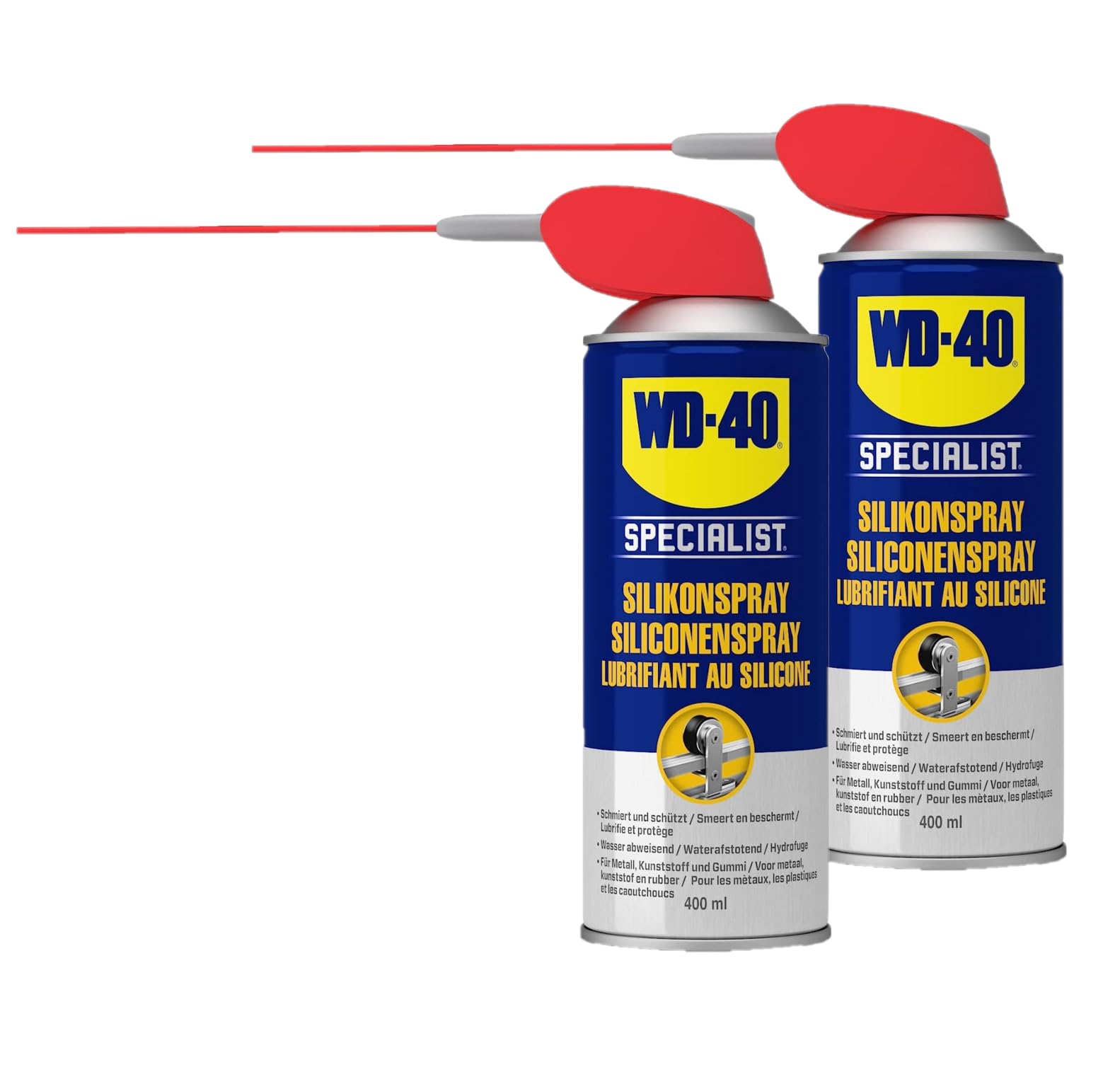 WD-40 Silikonspray 2x400ml – Silikonspray mit Smart Straw