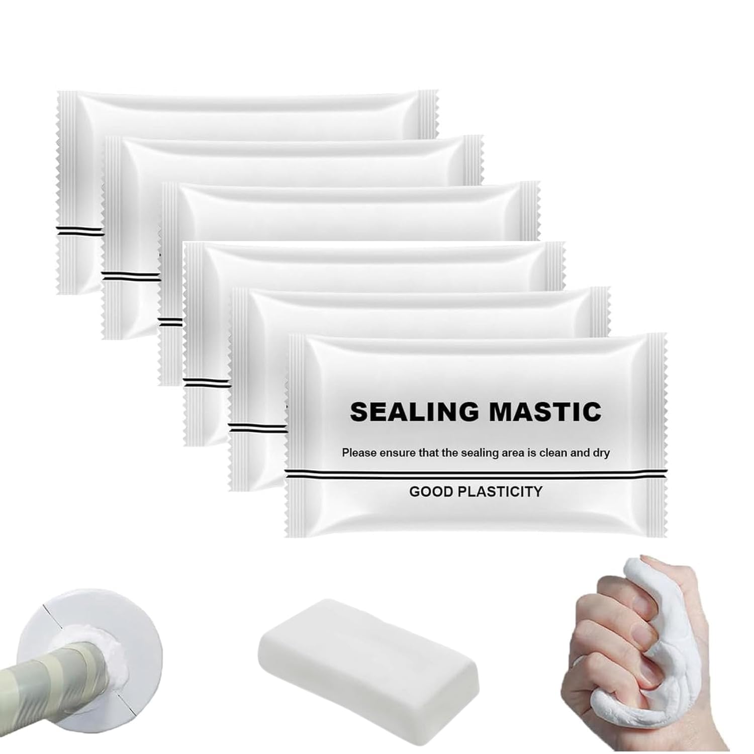 2024 New Type Waterproof Sealant Mastic, Waterproof Repair Sealing Clay, Quick Wall Mending Mud for Drain Connection, for Holes and Gaps Wall Filler (