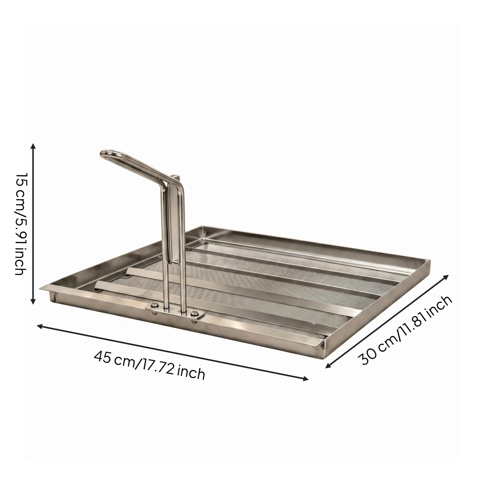 Espumadera Rectangular Acero Inoxidable 304 Espumadera Comercial Asa Larga Utensilio Culinario para Restaurante