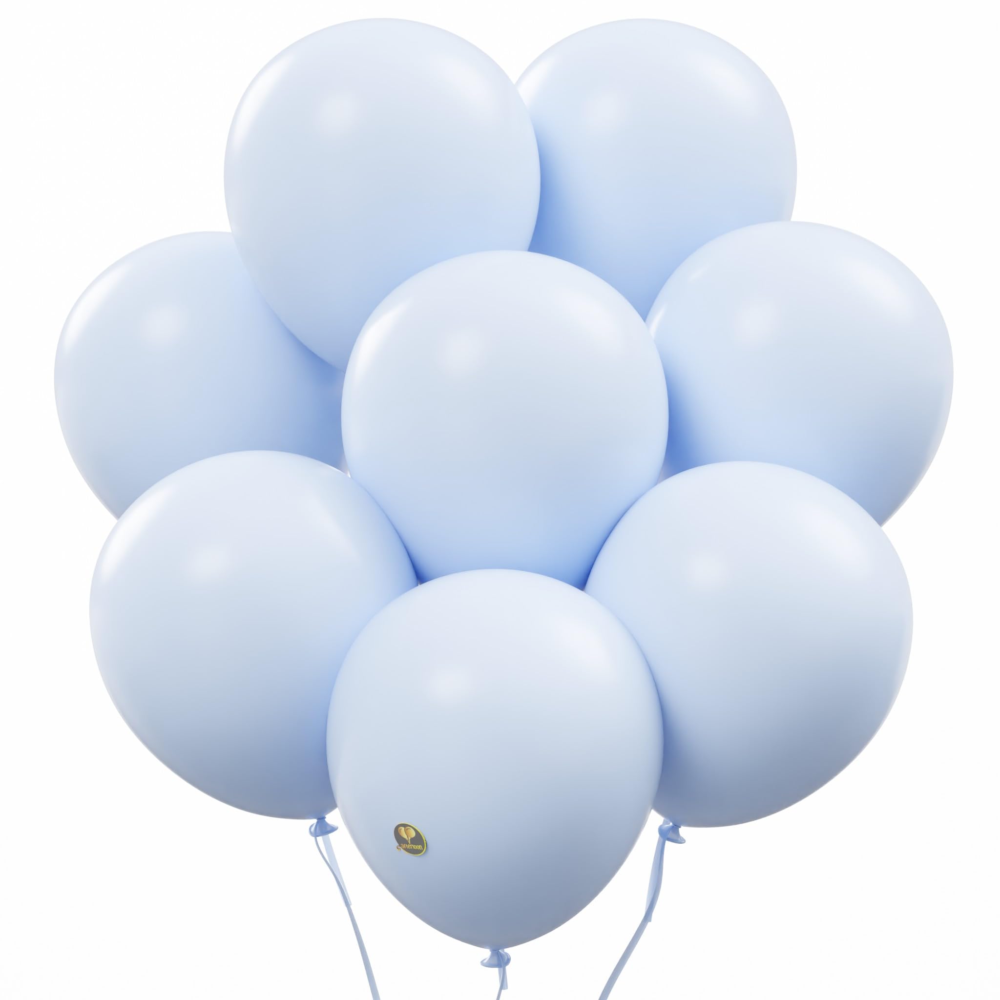 AFTERLOON® Biodegradable Balloons 24 pcs Pastel Blue 12 Inch, Natural Rubber Latex Plastic-Free Alternative Matte Color Durable Thickened Extra Strong Helium Float, ballon baloon Globos Decor De