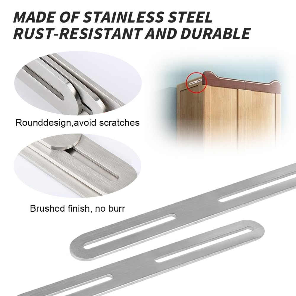 2 Set Fissaggio Cassetta Postale Per Recinzione - Staffe Acciaio Inox 215 Mm, Argento - Foto 11