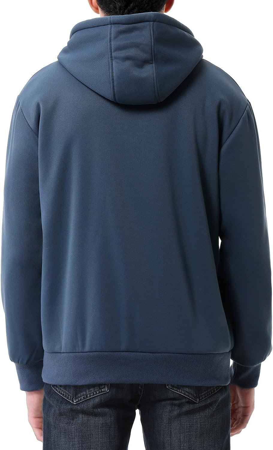 Men's Fashion Hoodies Sweatshirts Loose Fit Heavyweight Quarter-Zip Sweatshirt Fleece-Lined Pullover - Image 2