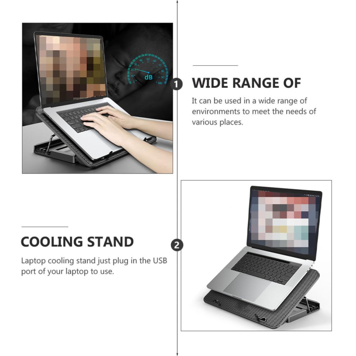 Supporto di Raffreddamento per Laptop, Regolabile, per Portatili