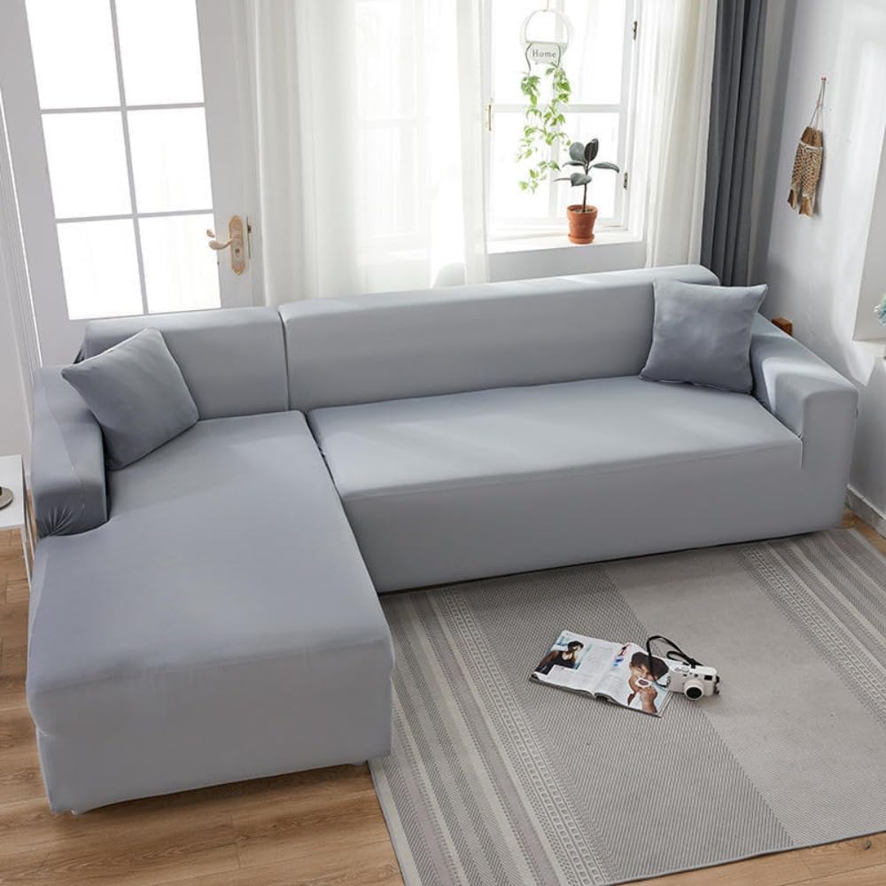 Housse de canapé résistant aux griffes de chat | Tissu gris