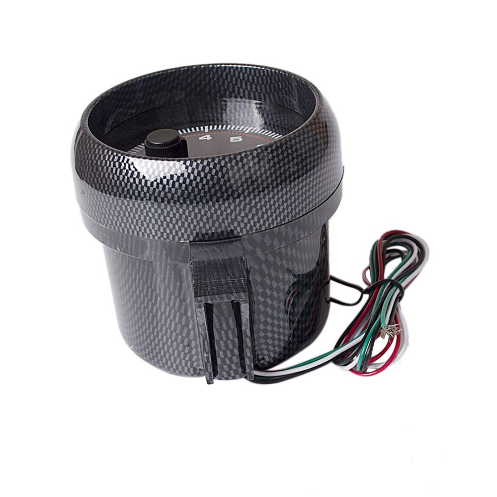 12V Contagiri Auto, 3,75 '' in Fibra di Carbonio Indicatore Bianco Inter Shift Contagiri Universale, per Marini Auto Camion Barca