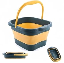 KRLZ Foot Bath Basin with Massage Acupoint for Soothing Foot Soaks, Soaking Tub for Pedicure Spa, Multifunction Plastic Bucket with Handle, Home Spa Treatment