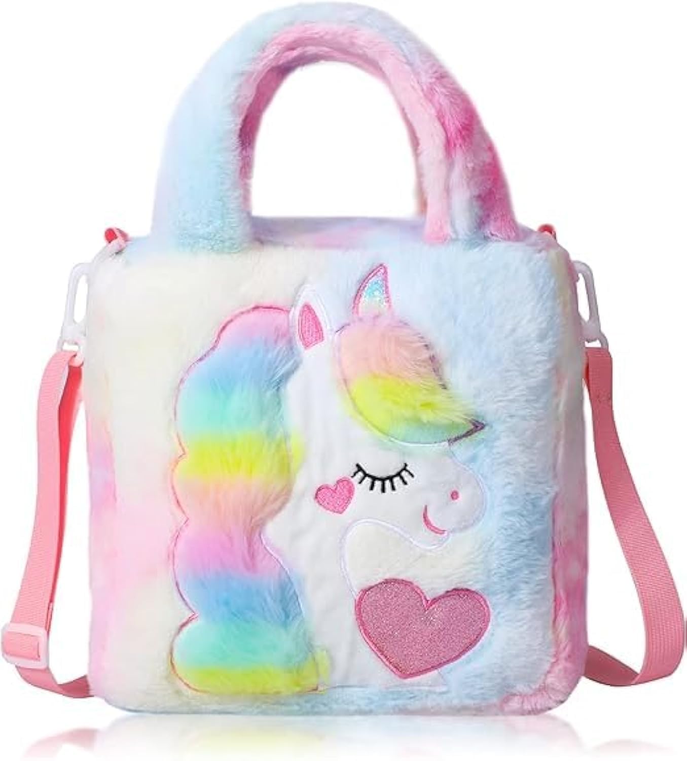Keetly Unicorn Plush Handbag For Girls || Shoulder Bag with Adjustable Shoulder Strap || Handbags for Toddler, Little Girl || Unicorn Beautiful Bag (Pc1, Multi) (B0CK4PTPX4) Amazon Price History, Amazon Price Tracker