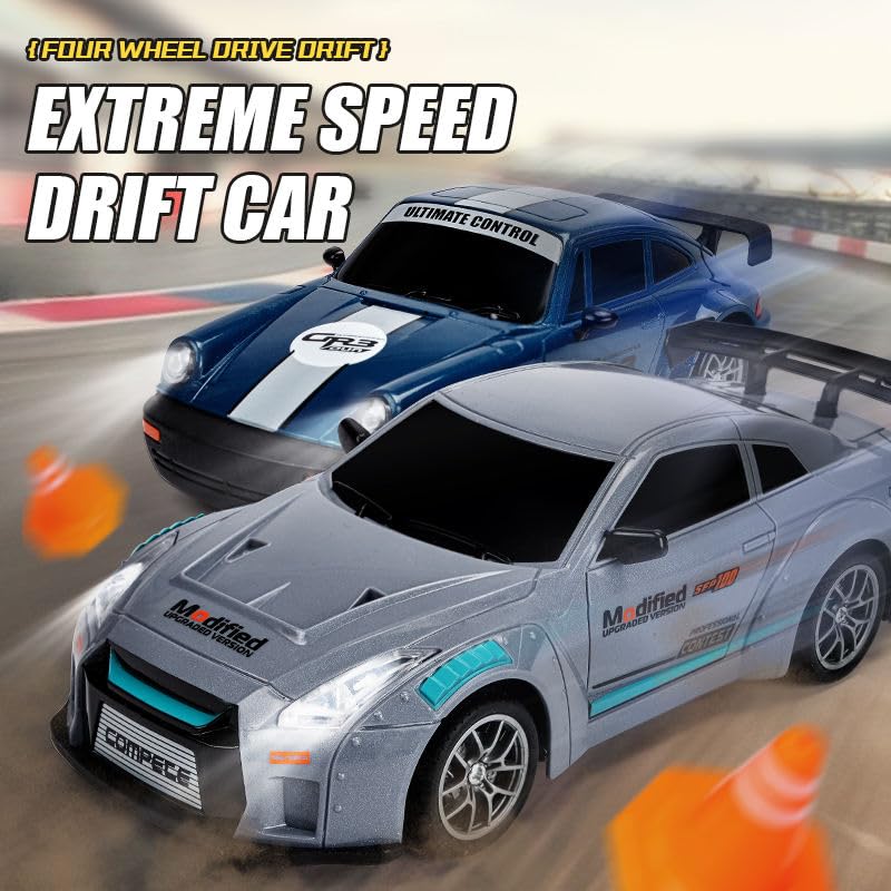 Image of Jack Royal Tokyo 911 Drift Remote Control 1:24 Scale Drift Car | 20Kmph, 2.4Ghz | Rc Drifting Car 4 Wheel Drive Boost Mode Long Range Remote Hard Plastic Top with LED Head Light