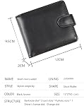 Men Wallet PU Wallets Purse with ID Window Coin Pocket (261311-2-Coffee)