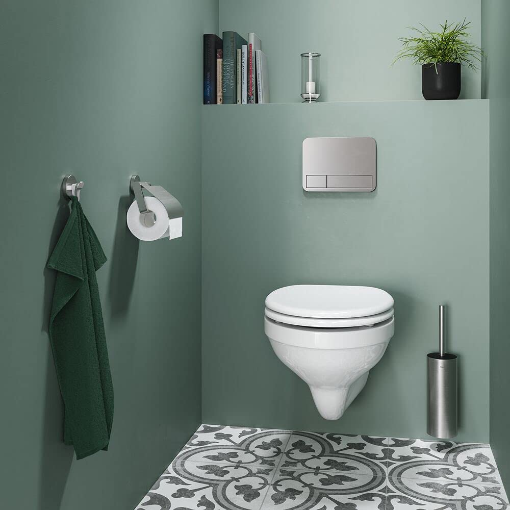 TIGER Noon Portarotolo con Coperchio, Acciaio Inox Spazzolato