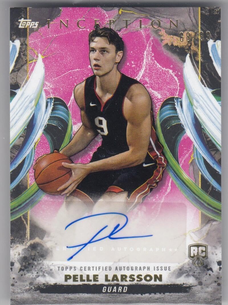 Basketball Trading Card 2024-25 Topps Inception Rookie Autographs Pink #RA-PL Pelle Larsson EX/NM RC Rookie Auto 68/99