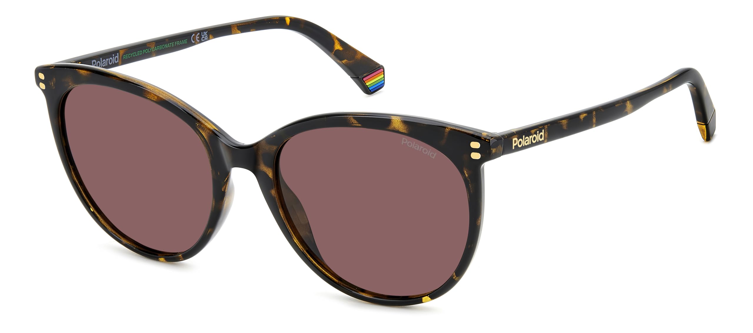 Polaroid Women's Brown Cat Eye Sunglass Havana Violet Polarized Pld 6231/S In