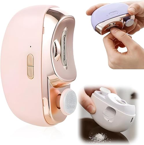 Cortaúñas multifuncional con almacenamiento de restos de uñas, cortaúñas eléctrico 2026, lima de uñas eléctrica de seguridad para uñas gruesas,