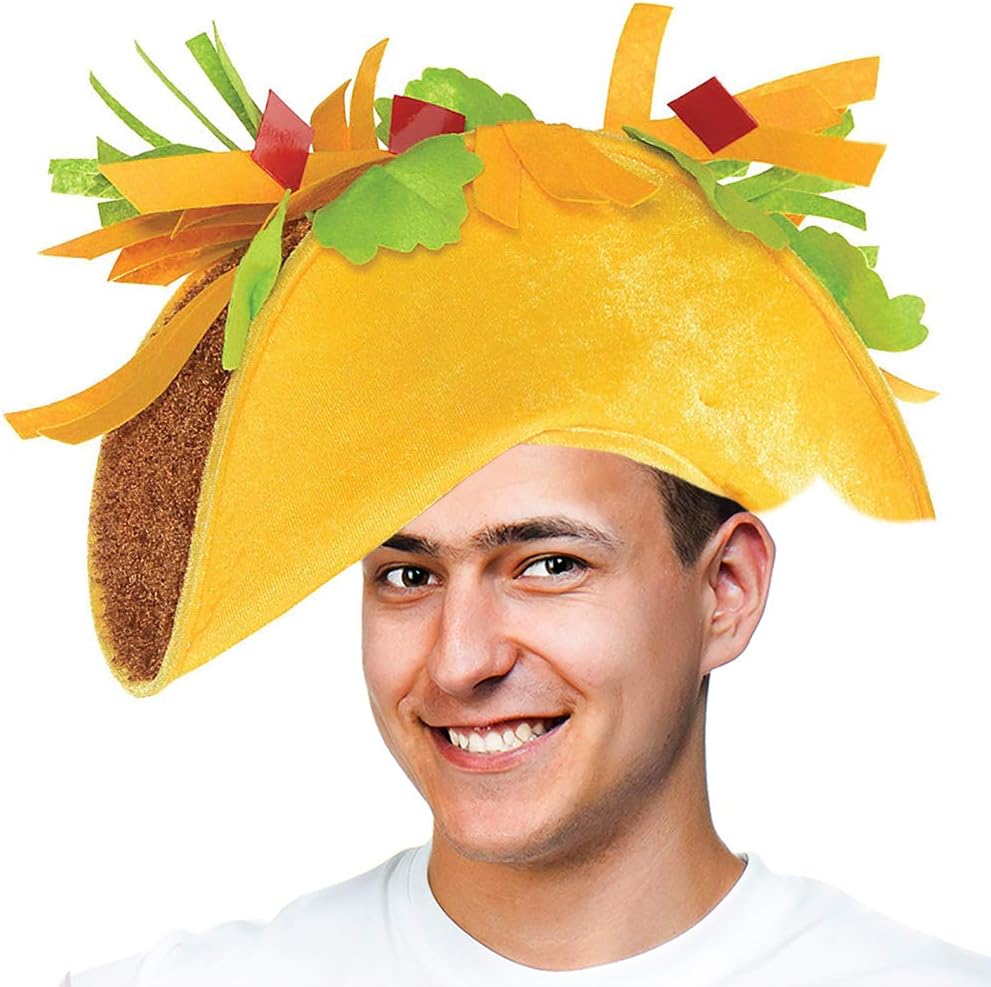 Taco Costume Hat - Sombrero Headbands - Food Costumes - Costume Party Hat- Cinco De Mayo Hats - Fiesta Party one size f-tg331
