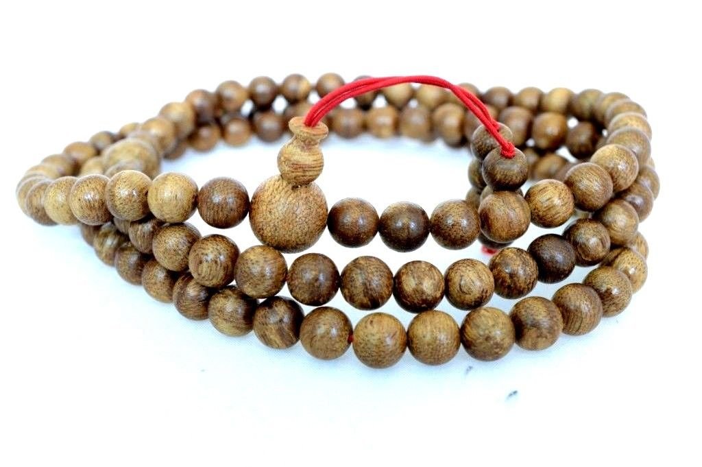 Budhist Japamala Real Agarwood Prayer Beads 108