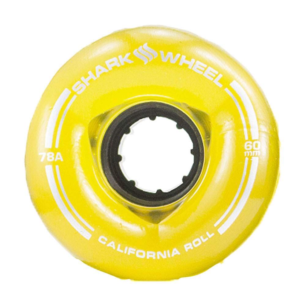 Shark Wheel California Roll Roues de skateboard tout terrain 60 mm 78a, ambre