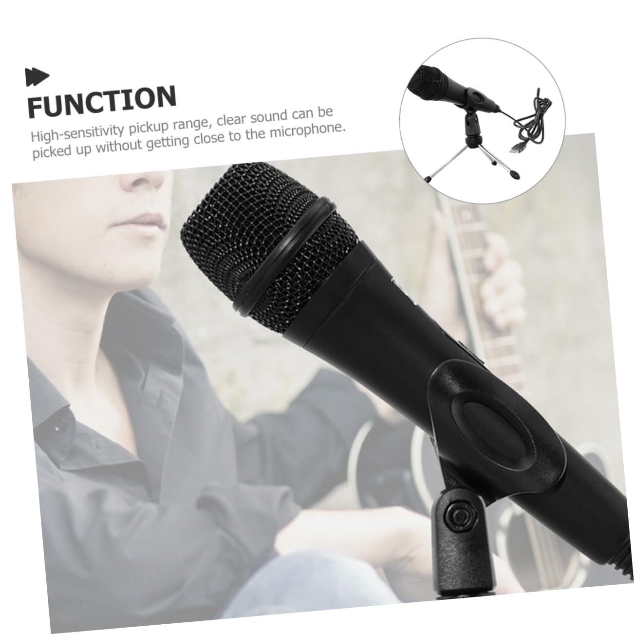 Toyvian Microfono Condensatore USB Professionale e Struttura in Abs e Metallo Connessione Stabile per Prestazioni in Diretta per Streaming e Gaming