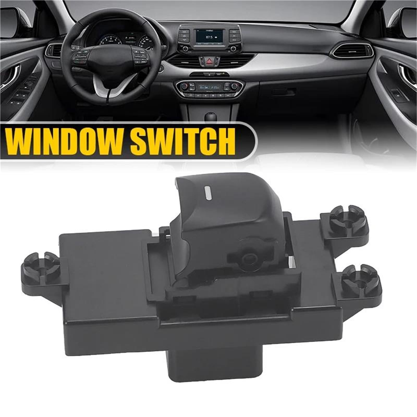 Genérico Interruptor Encendido Ventanilla Única LHD RHD para Hyundai para I30 2012-2016 Pieza Reemplazo Botón Delantero Izquierdo Derecho Botonera Ventana | 3pcs