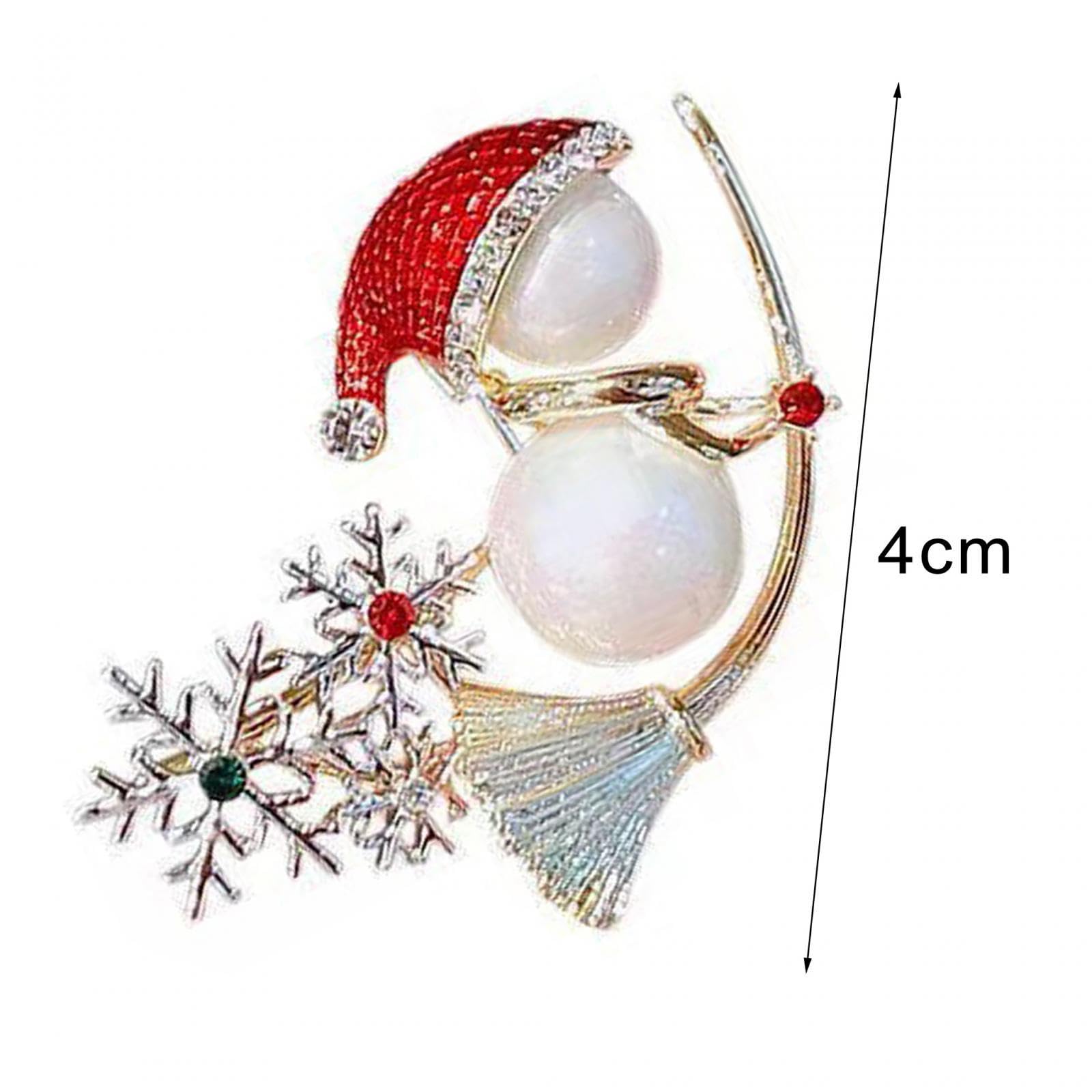 Árbol De Navidad Broche De Solapa Para Mujeres Niñas Broches Esmaltados Perlas Falsas Cuello Suéter Bufandas Traje Decoración Suministros Broches Moda Navidad Fiesta Fiesta Joyería Regalos, 48*34mm