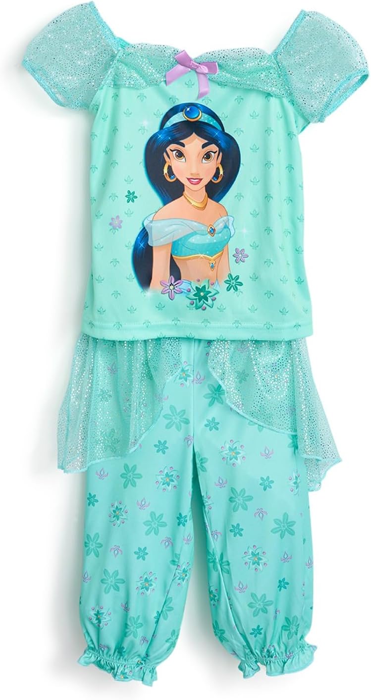 Disney Girls' Princess Dress Nightgown, Fantasy Gown, Soft & Cute Pajamas for Kids