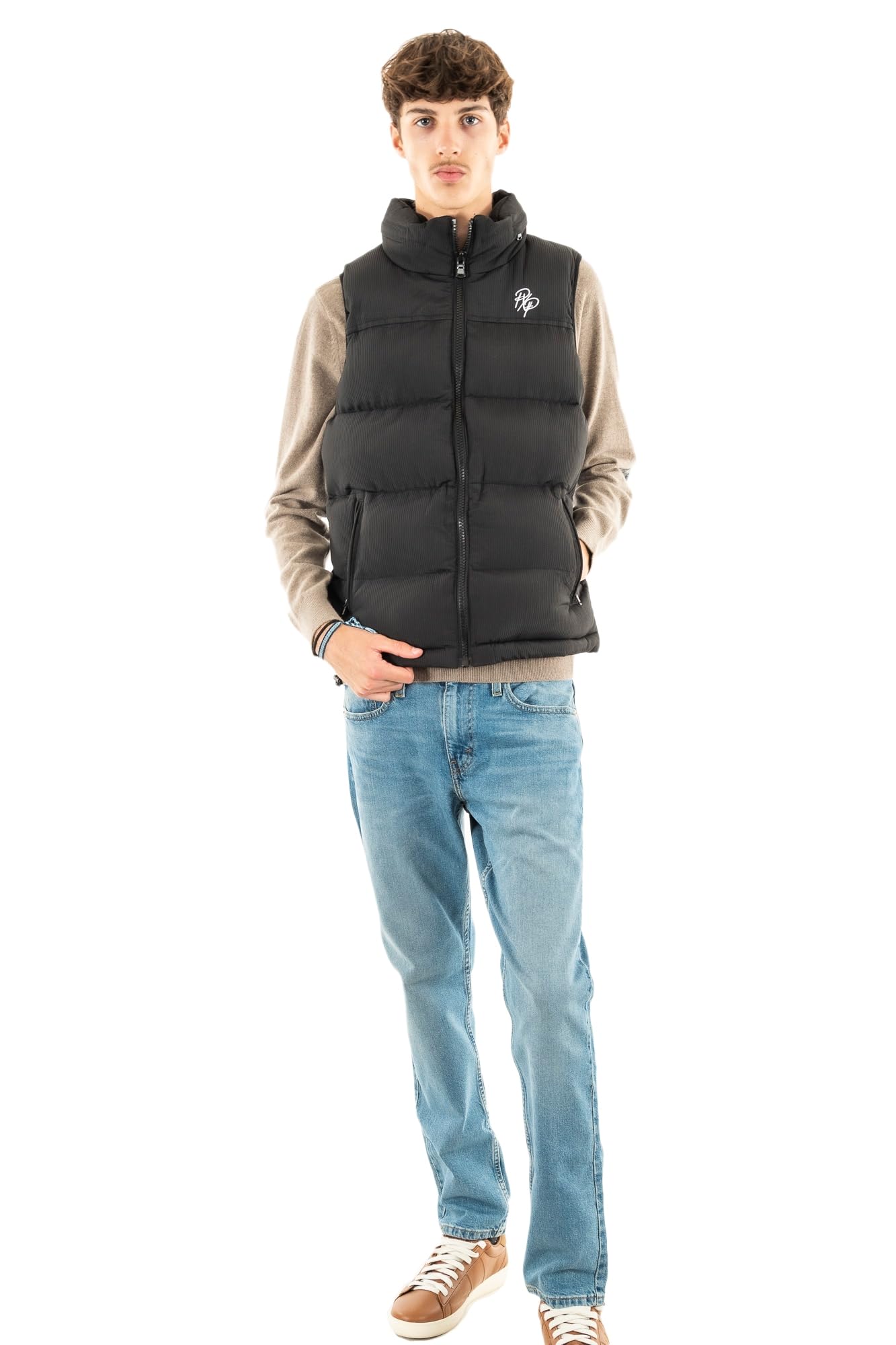 Project X Paris Doudoune côtelé sans manches Noir M