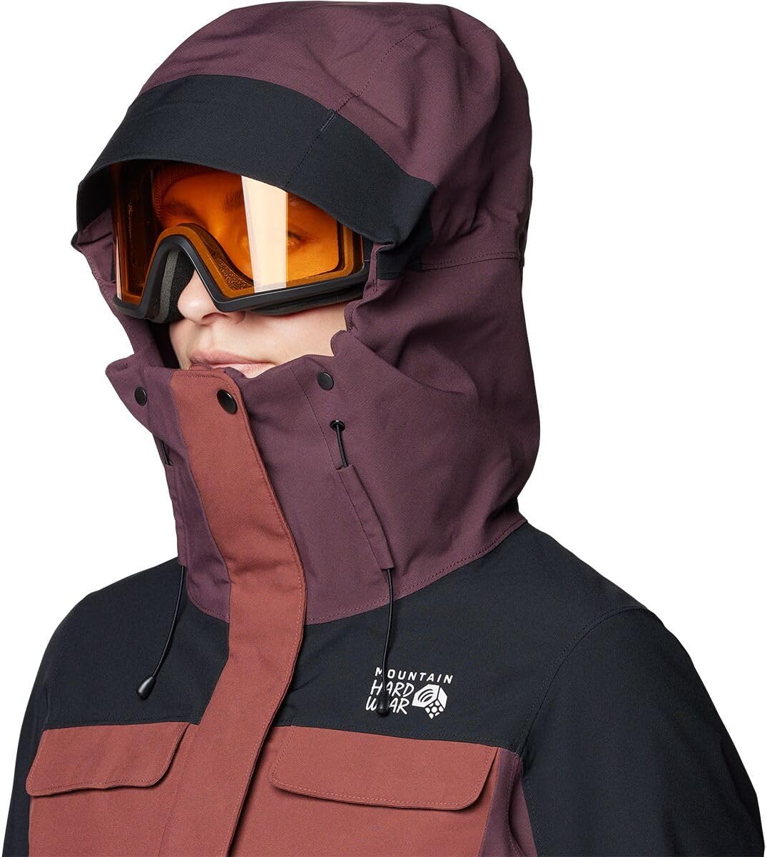 Mountain Hardwear, Powder Maven Parka - Women's, Bourbon Brown/Blackberry/Black, XS