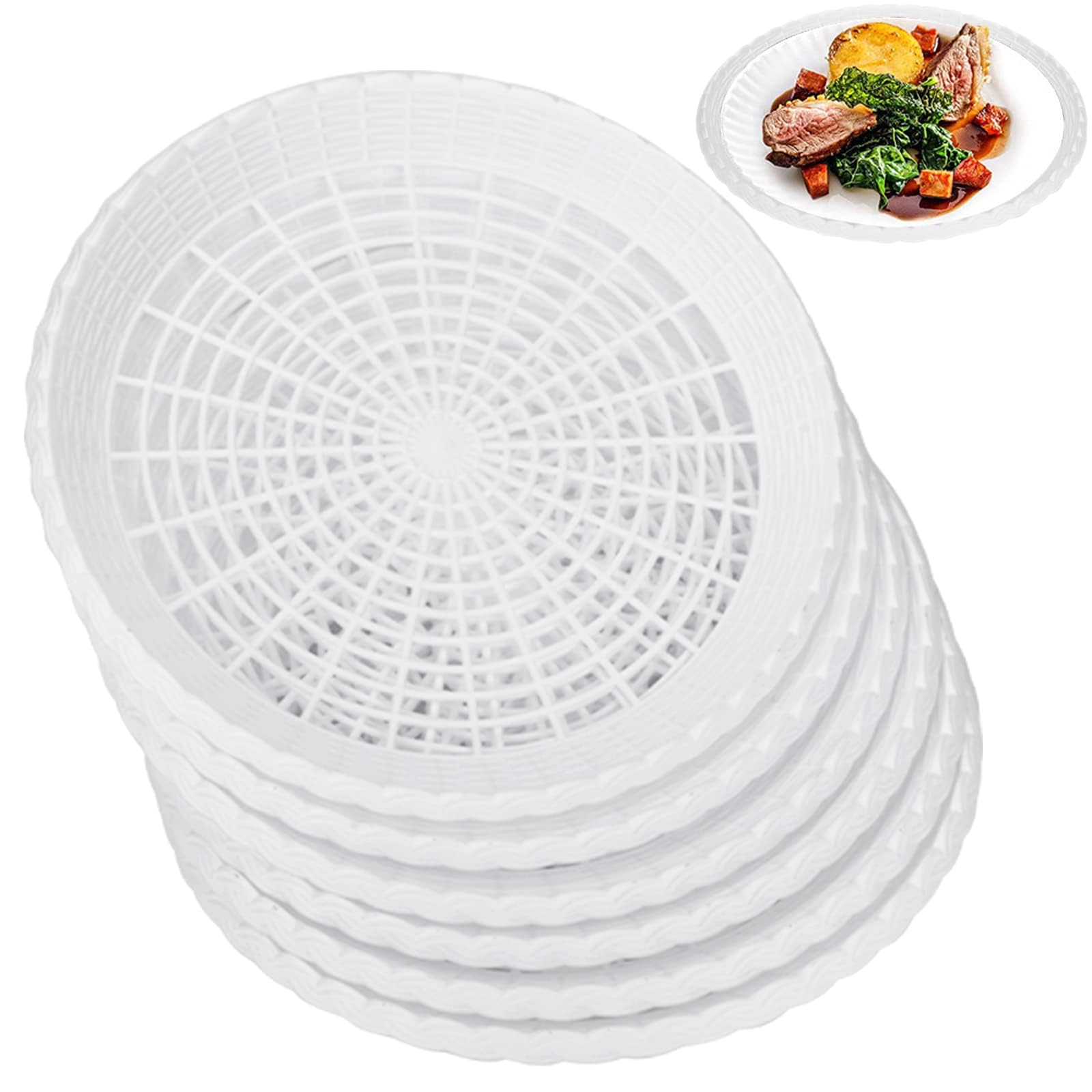 AccEncyc 18 Pack Paper Plate Holder 9" Plastic Paper Plate - tableware | Mubboo
